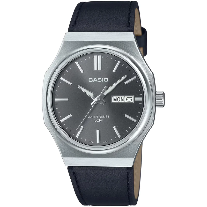 Montre Casio Homme MTP-E735L-8A Quartz Analogique Argent Noir