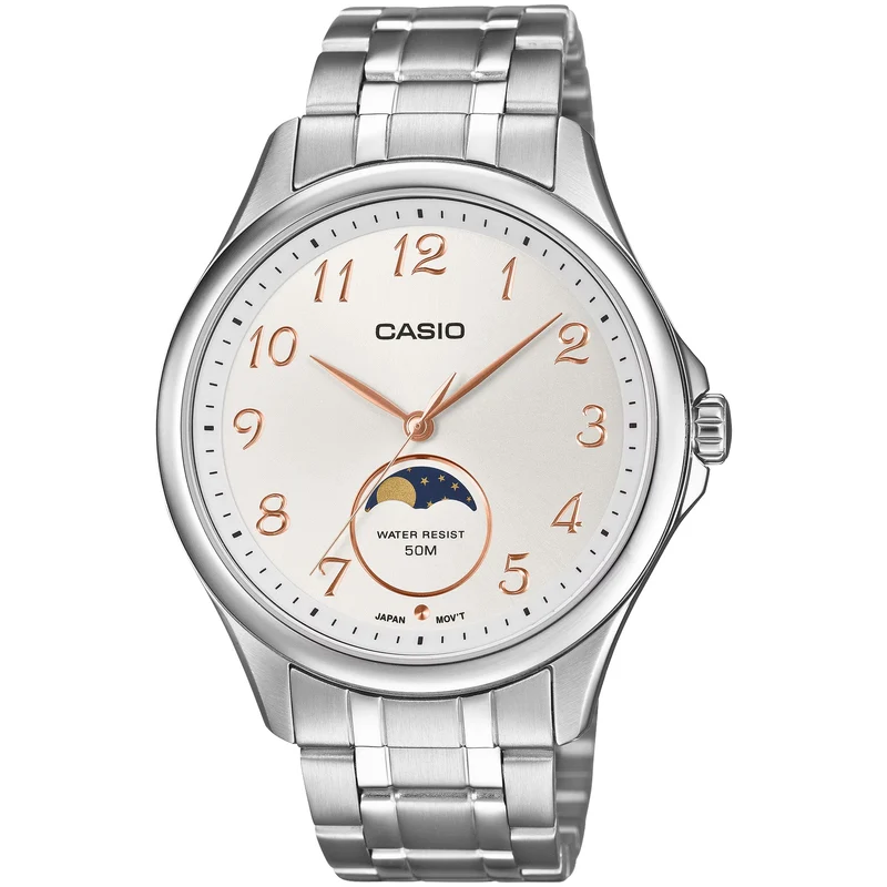 Montre Casio Homme MTP-M110D-7A Quartz Analogique Argent Blanc