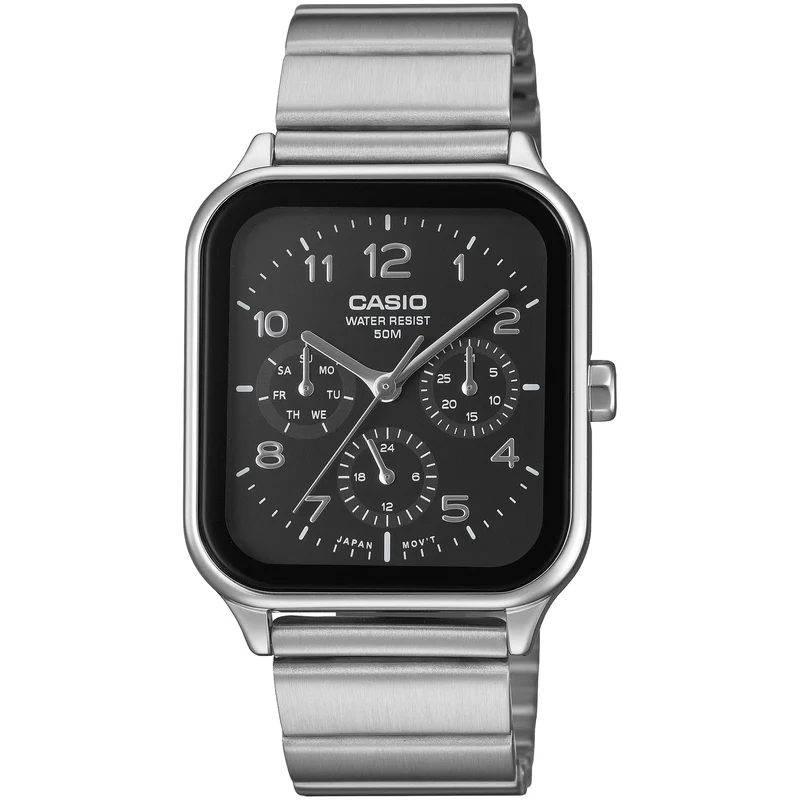 Montre Casio Homme MTP-M306D-1A Quartz Analogique Argent Noir