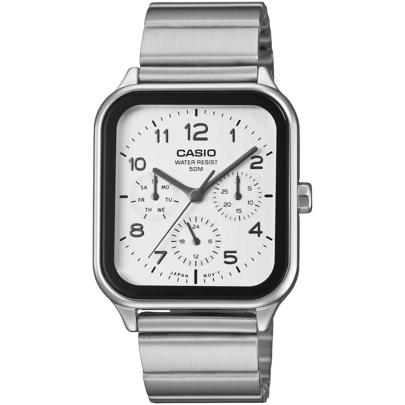 Montre Casio Homme MTP-M306D-7A Quartz Analogique Argent Blanc