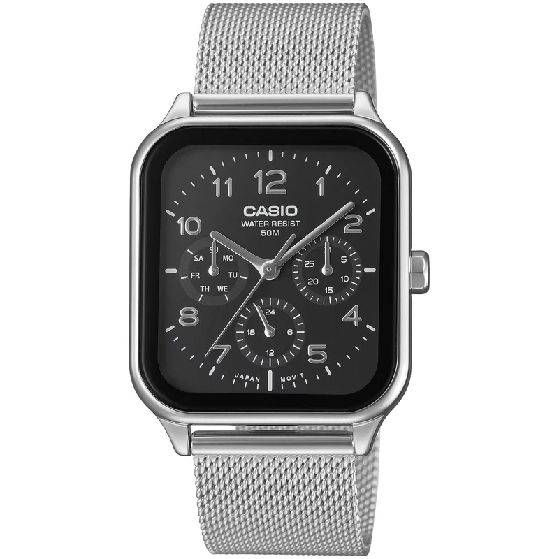 Montre Casio Homme MTP-M306M-1A Quartz Analogique Argent Noir