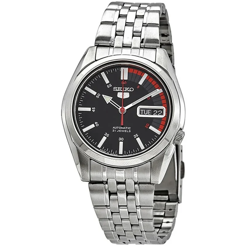 Montre Seiko 5 Homme Automatique SNK375J1 Noir Rouge