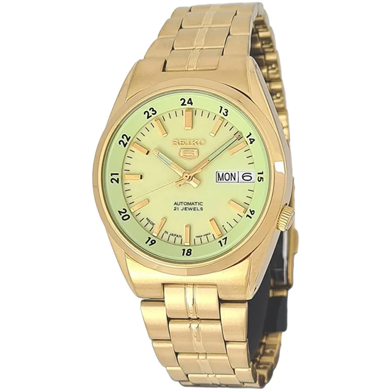 Montre Seiko 5 Homme Automatique SNK578J1 Doré Vert