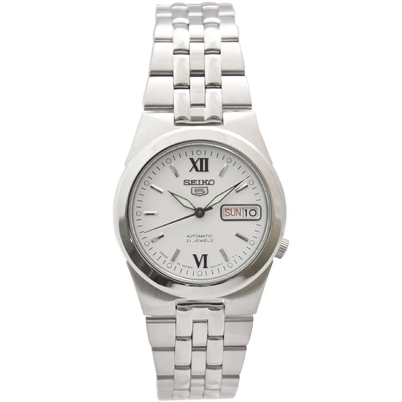 Montre Seiko 5 Homme Automatique SNKE37J1 Blanc Chiffres Romains