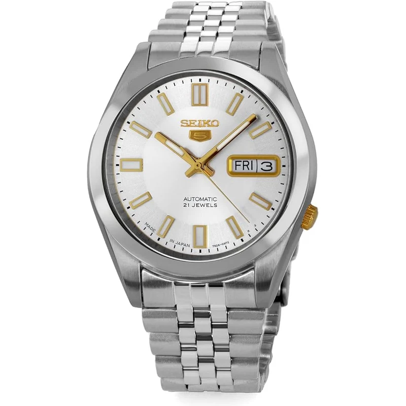Montre Seiko 5 Homme Automatique SNKF73J1 Argenté Doré