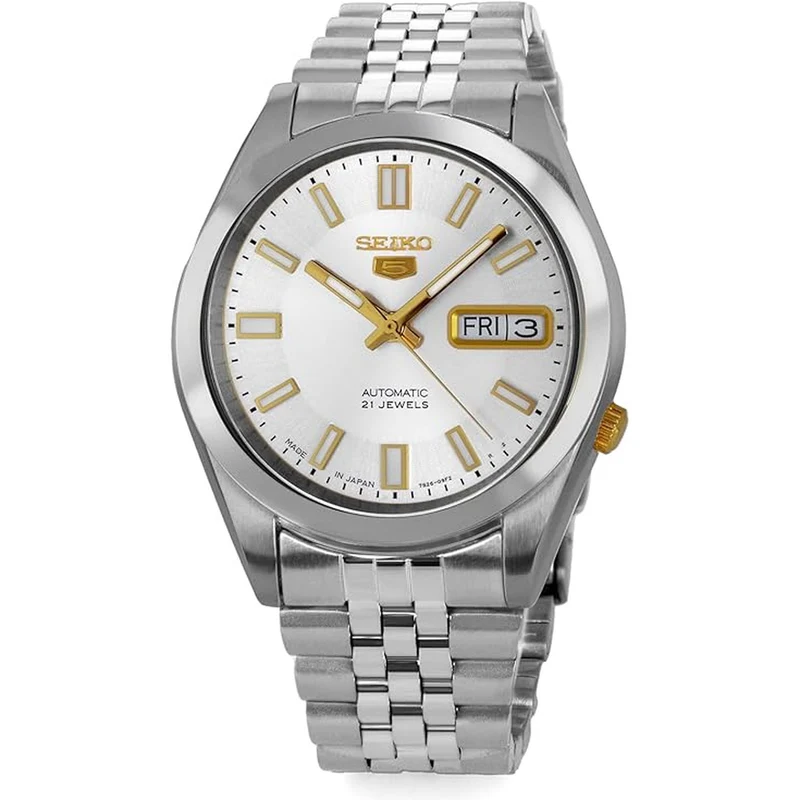 Montre Seiko 5 Homme Automatique SNKG39J1 Argenté Doré