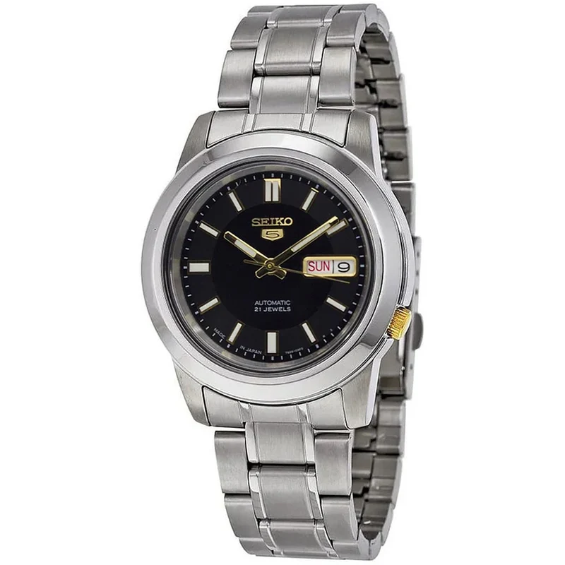Montre Seiko 5 Homme Automatique SNKK17J1 Noir Doré