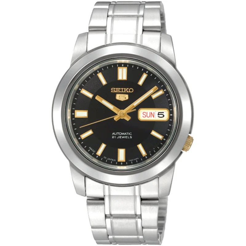 Montre Seiko 5 Homme Automatique SNKK17K1 Noir Doré
