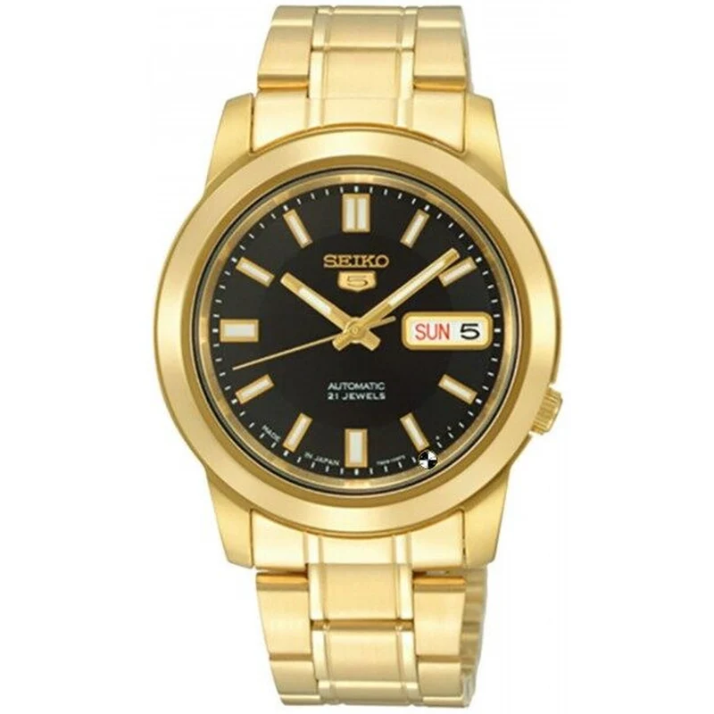 Montre Seiko 5 Homme Automatique SNKK22J1 Doré Noir