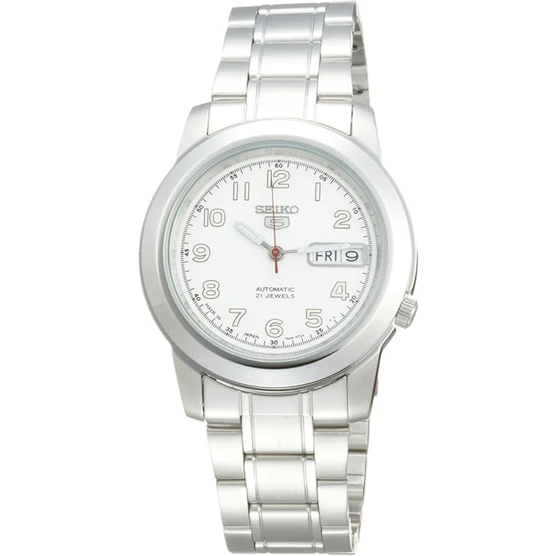 Montre Seiko 5 Homme Automatique SNKK33J1 Argenté Blanc