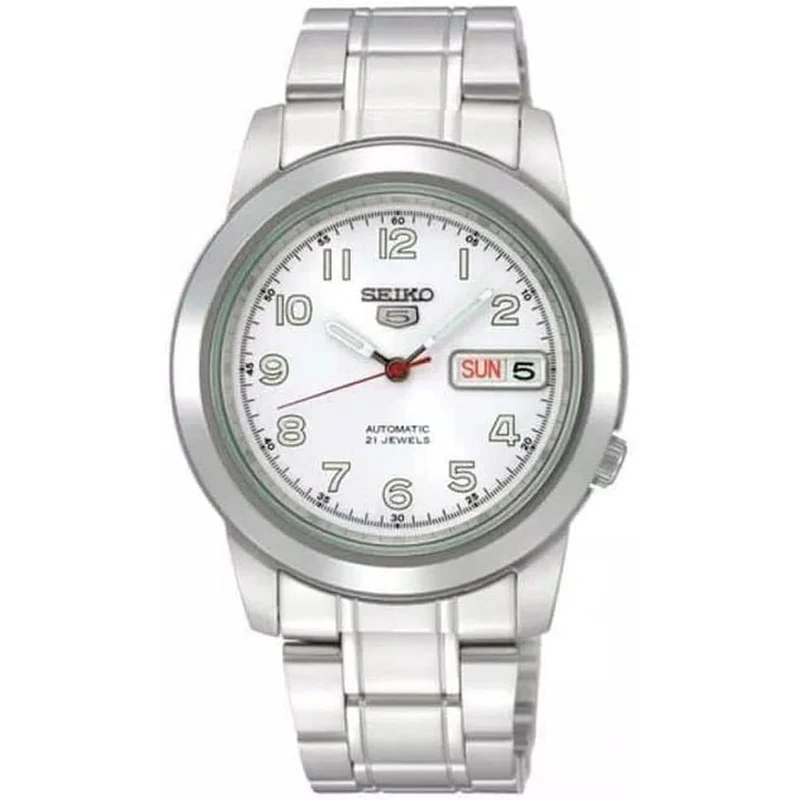 Montre Seiko 5 Homme Automatique SNKK33K1 Argenté Blanc