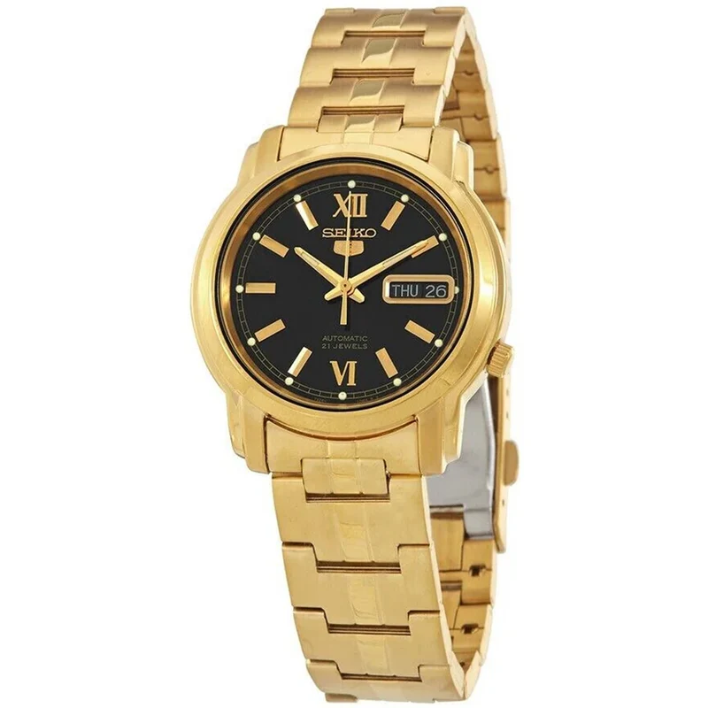 Montre Seiko 5 Homme Automatique SNKK86K1 Doré Noir