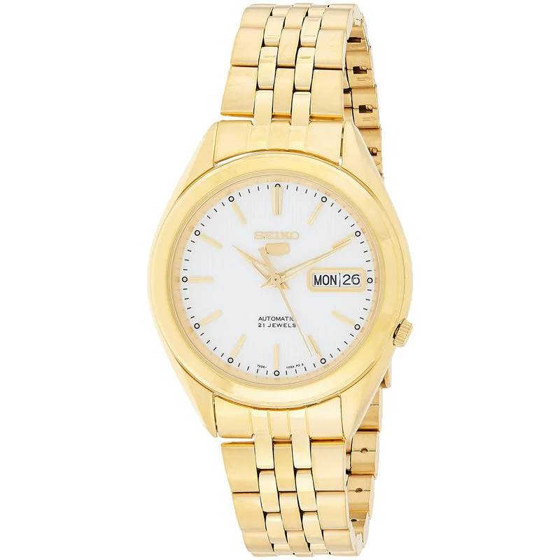 Montre Seiko 5 Homme Automatique SNKL26K1 Doré Blanc