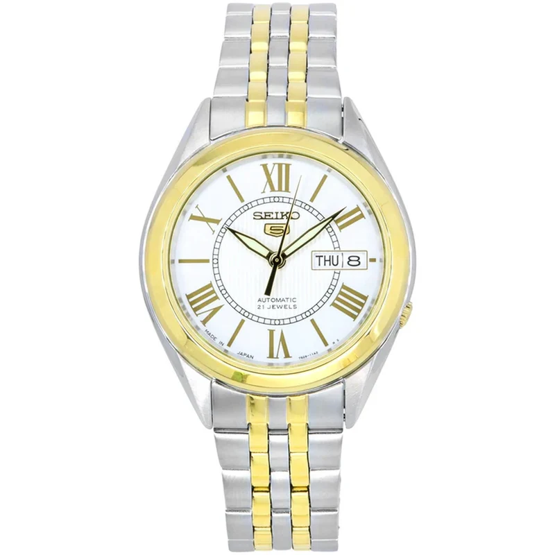 Montre Seiko 5 Homme Automatique SNKL36J1 Argenté Doré