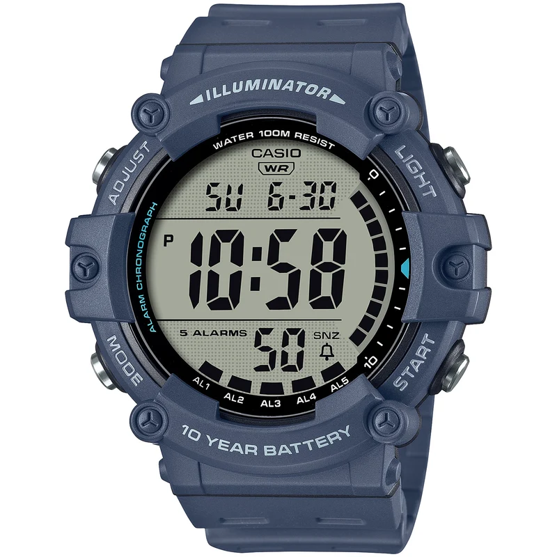 Montre Casio Homme AE-1500WH-2A Quartz Digitale Bleu Noir