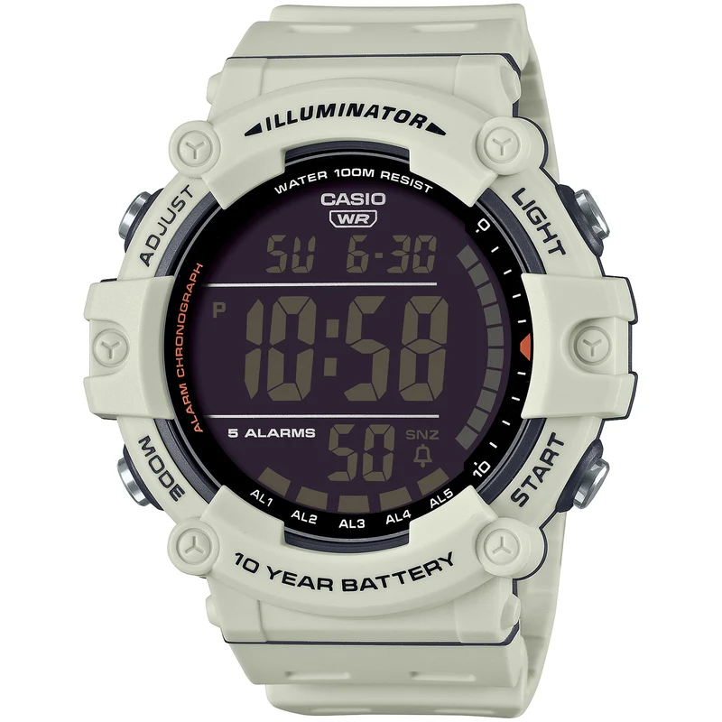 Montre Casio Homme AE-1500WH-8B2 Quartz Digitale Blanc Noir