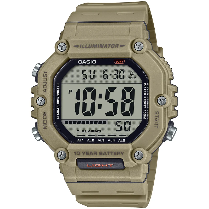 Montre Casio Homme AE-1600H-5A Quartz Digitale Marron Noir