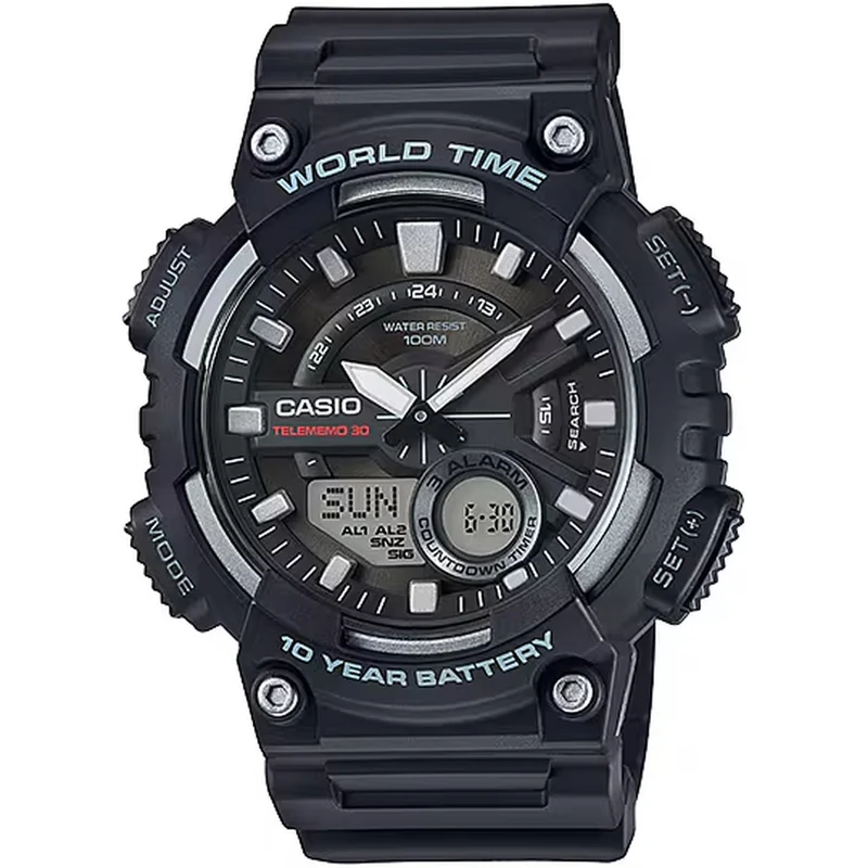 Montre Casio Homme AEQ-110W-1A Quartz Analogique / Digitale Noir