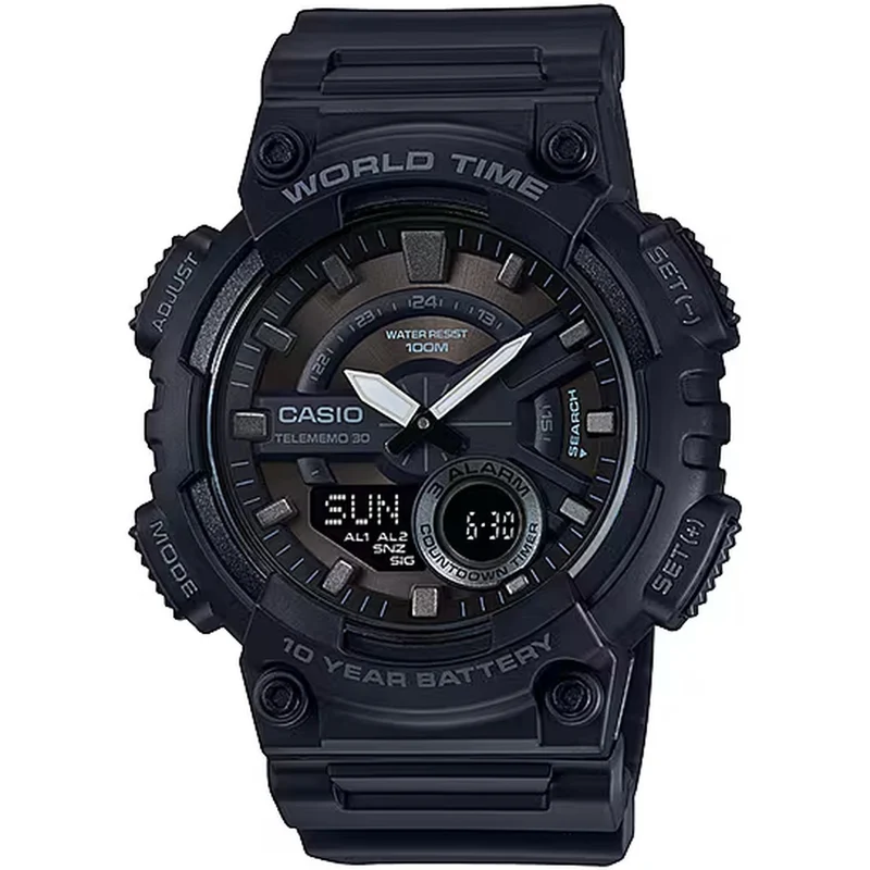 Montre Casio Homme AEQ-110W-1B Quartz Analogique / Digitale Noir