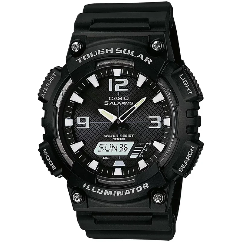 Montre Casio Homme AQ-S810W-1A Solaire Analogique / Digitale Noir Blanc