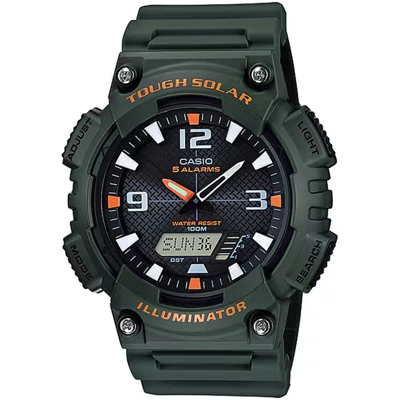 Montre Casio Homme AQ-S810W-3A Solaire Analogique / Digitale Vert Noir