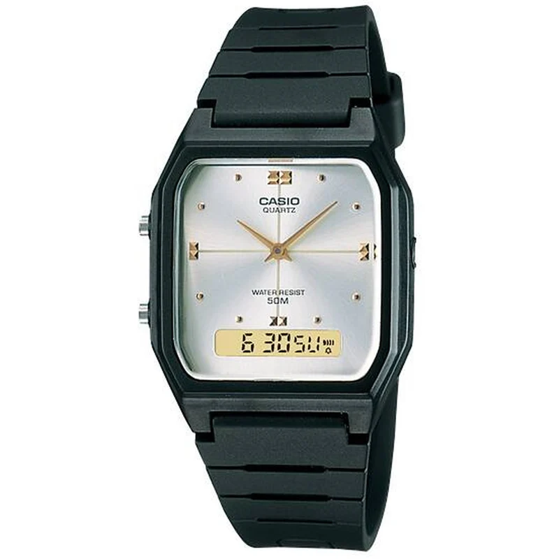Montre Casio Homme AW-48HE-7A Quartz Analogique / Digitale Noir Argent
