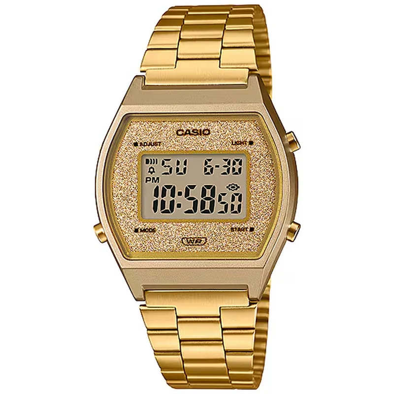 Montre Casio Mixte Vintage B640WGG-9 Quartz Digitale Doré