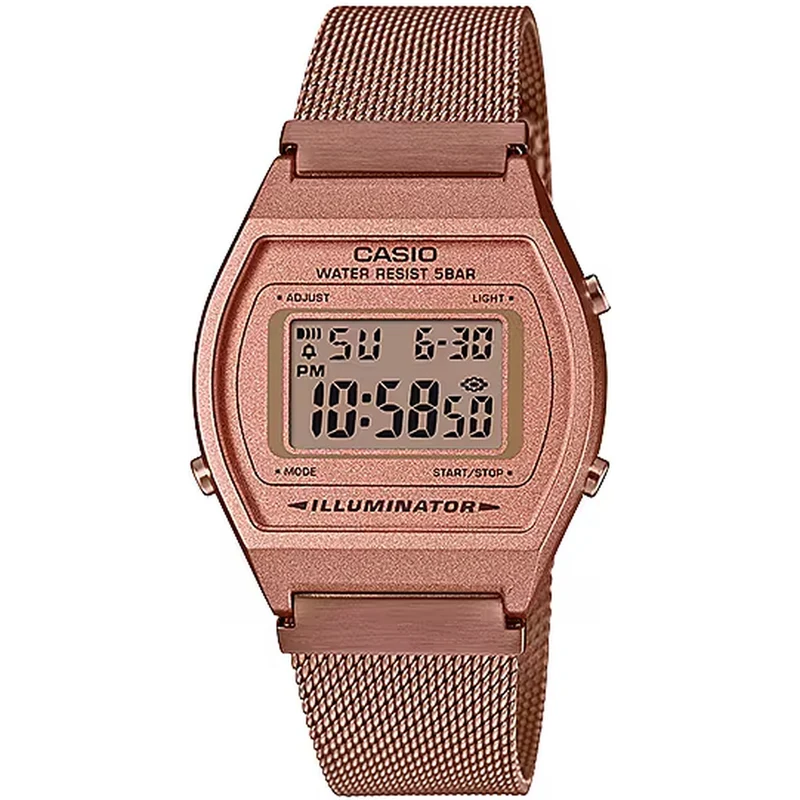 Montre Casio Mixte Vintage B640WMR-5A Quartz Digitale Or Rose