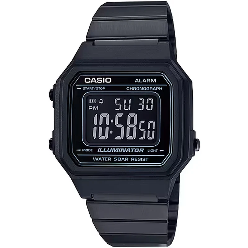 Montre Casio Mixte Vintage B650WB-1B Quartz Digitale Noir