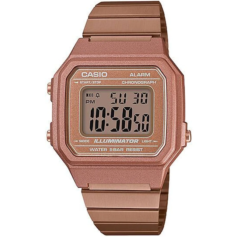 Montre Casio Mixte Vintage B650WC-5A Quartz Digitale Or Rose