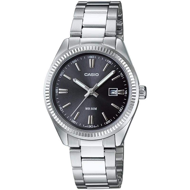Montre Casio Femme LTP-1302D-1A1 Quartz Analogique Argent Noir