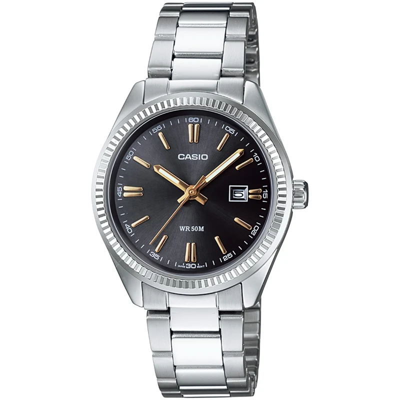 Montre Casio Femme LTP-1302D-1A2 Quartz Analogique Argent Noir