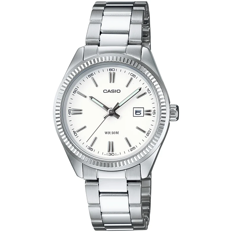 Montre Casio Femme LTP-1302D-7A1 Quartz Analogique Argent Blanc