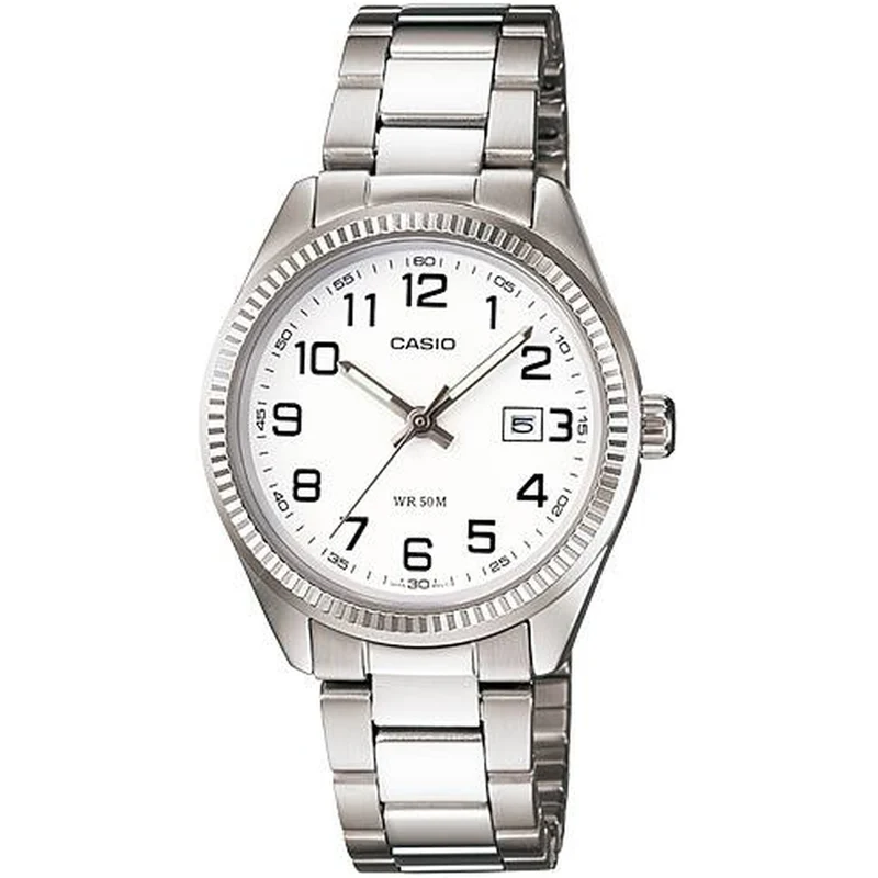 Montre Casio Femme LTP-1302D-7B Quartz Analogique Argent Blanc