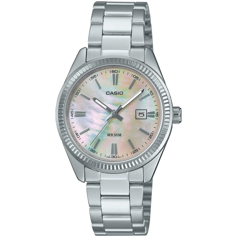 Montre Casio Femme LTP-1302DS-4A Quartz Analogique Argent Nacré