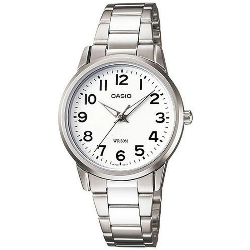 Montre Casio Femme LTP-1303D-7B Quartz Analogique Argent Blanc