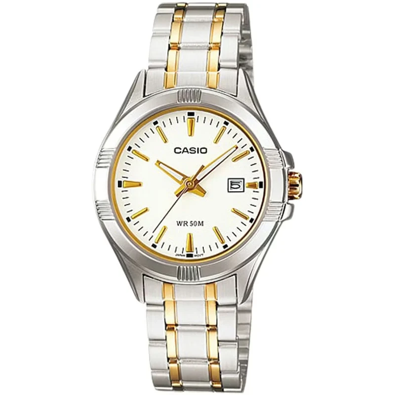 Montre Casio Femme LTP-1308SG-7A Quartz Analogique Argent Blanc