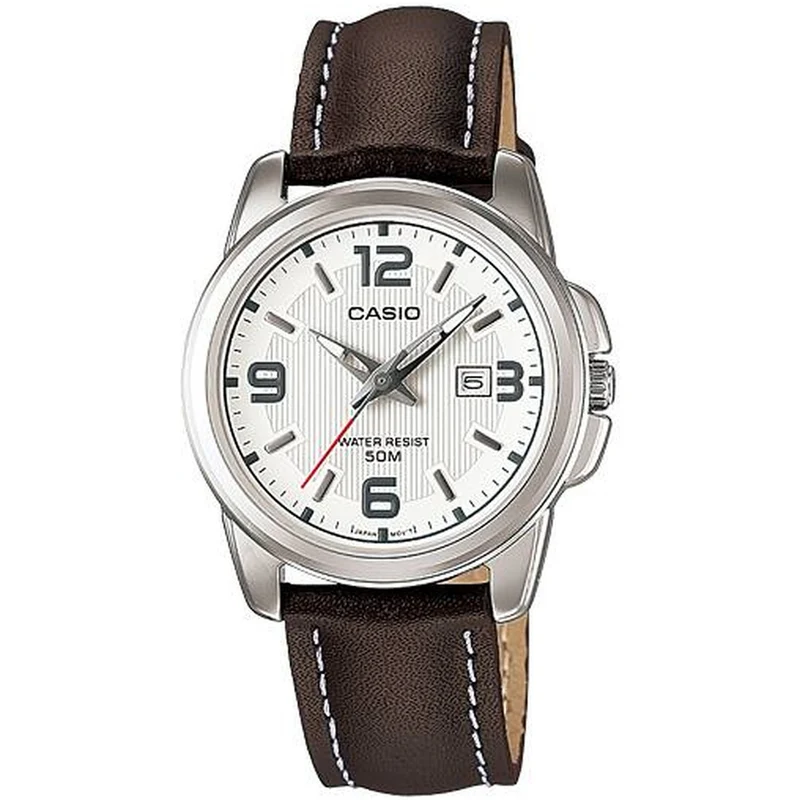 Montre Casio Femme LTP-1314L-7A Quartz Analogique Argent Blanc