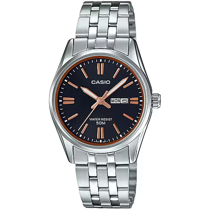 Montre Casio Femme LTP-1335D-1A2 Quartz Analogique Argent Noir