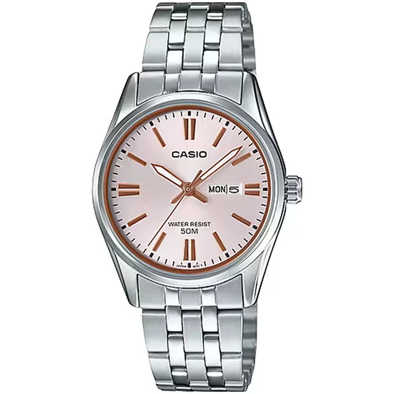 Montre Casio Femme LTP-1335D-4A Quartz Analogique Argent Rose