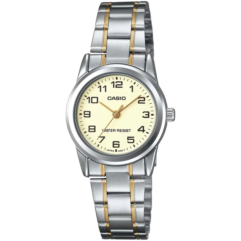 Montre Casio Femme LTP-V001SG-9B Quartz Analogique Argent Beige