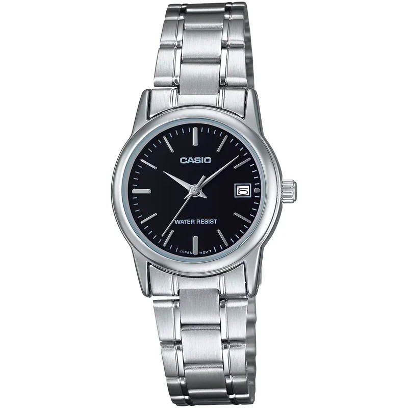 Montre Casio Femme LTP-V002D-1A Quartz Analogique Argent Noir