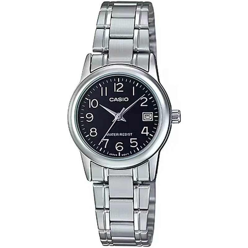 Montre Casio Femme LTP-V002D-1B Quartz Analogique Argent Noir