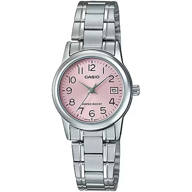 Montre Casio Femme LTP-V002D-4B Quartz Analogique Argent Rose