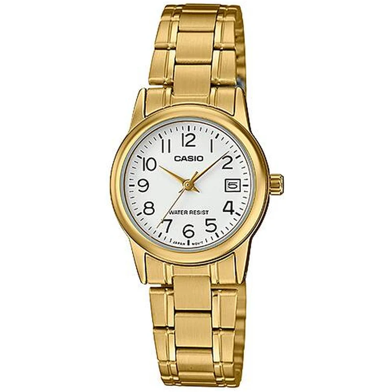 Montre Casio Femme LTP-V002G-7B2 Quartz Analogique Doré Blanc
