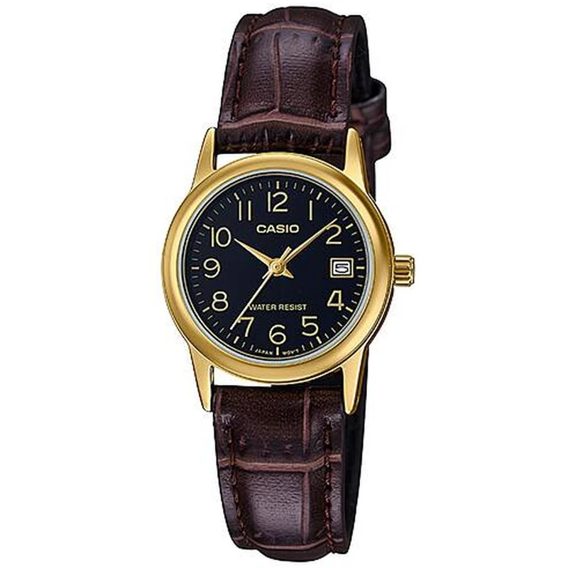 Montre Casio Femme LTP-V002GL-1B Quartz Analogique Doré Noir