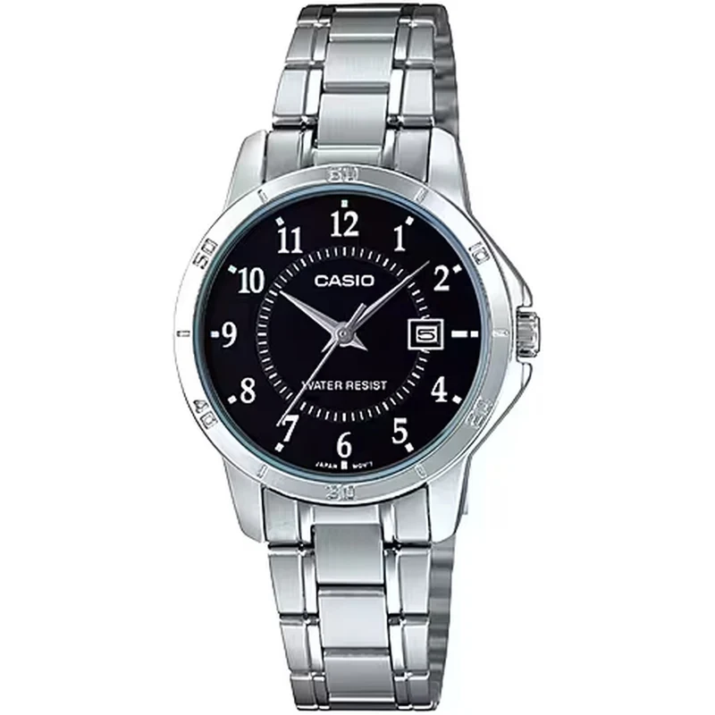 Montre Casio Femme LTP-V004D-1B Quartz Analogique Argent Noir