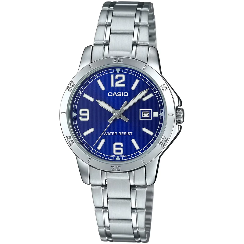 Montre Casio Femme LTP-V004D-2B Quartz Analogique Argent Bleu