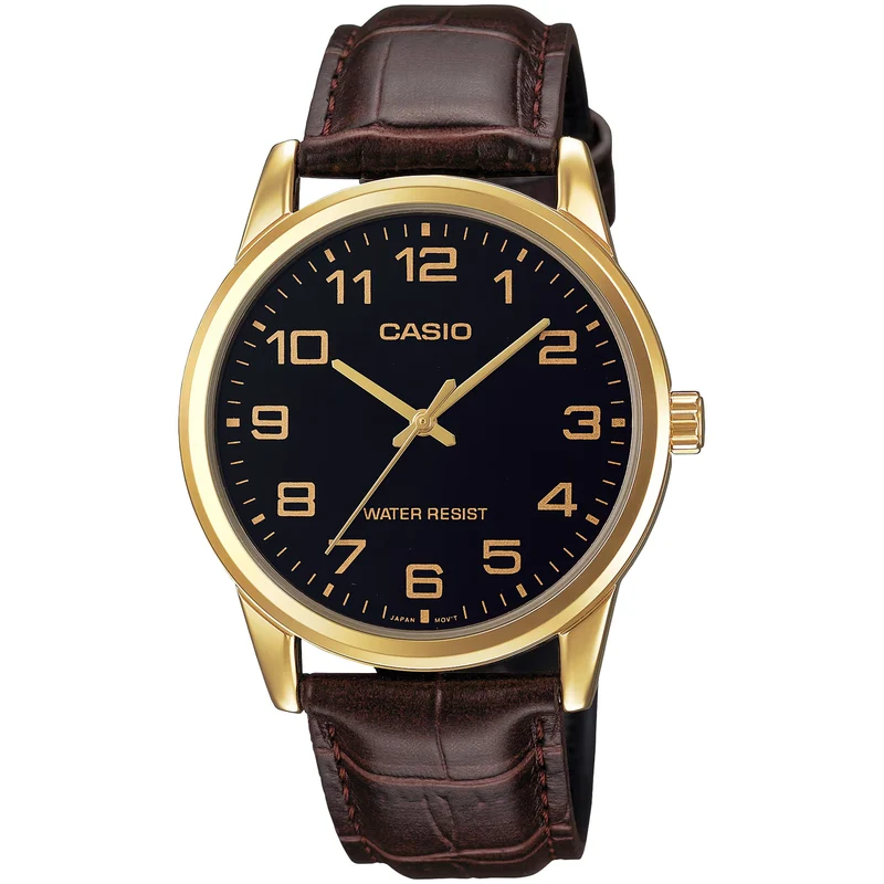 Montre Casio Homme MTP-V001GL-1B Quartz Analogique Doré Noir