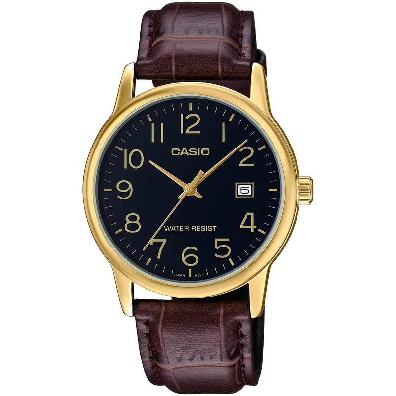 Montre Casio Homme MTP-V002GL-1B Quartz Analogique Doré Noir